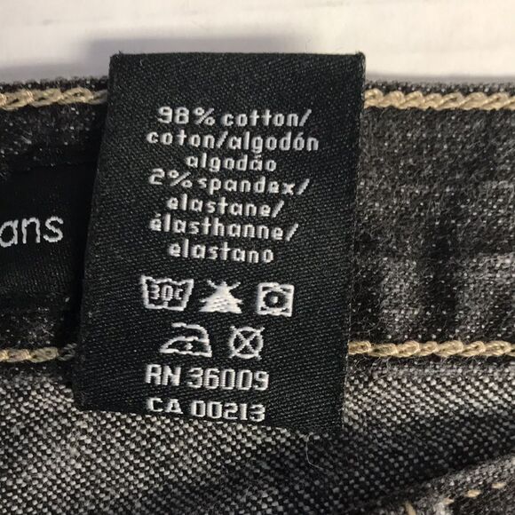 CALVIN KLEIN Black Rinse Stretch Skinny Denim Jeans Size 8x31 (33x30.5) Charcoal - Picture 7 of 12